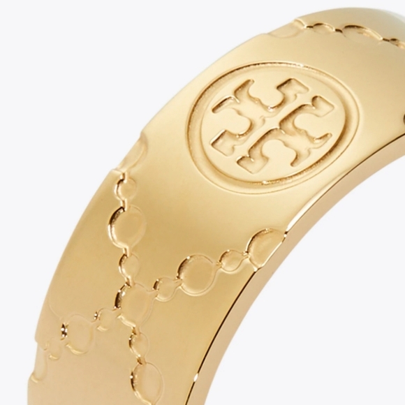 Tory Bruch ICON T MONOGRAM RING Size 8 - Picture 2 of 9